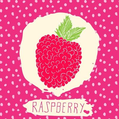 Raspberry with Dots Pattern