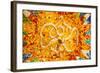 Antoni Gaudi Ceramic Mosaic Design, Guell Park, Barcelona, Catalonia, Spain-BILLPERRY-Framed Art Print