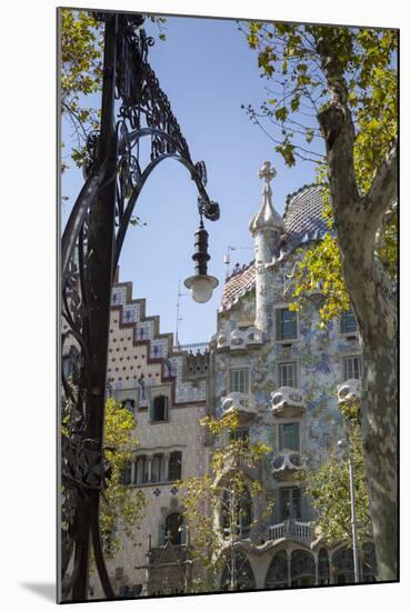 Antoni Gaudi's Casa Batllo building, UNESCO World Heritage Site, Barcelona, Catalonia, Spain-Frank Fell-Mounted Photographic Print