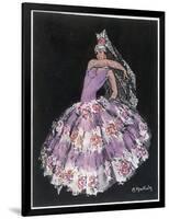 Antonia Argentina (Antonia Merce) Flamenco Dancer in "Cordoba" by Albeniz-Marguerite Mackain-Framed Art Print