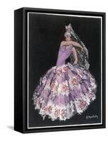 Antonia Argentina (Antonia Merce) Flamenco Dancer in "Cordoba" by Albeniz-Marguerite Mackain-Framed Stretched Canvas