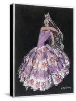 Antonia Argentina (Antonia Merce) Flamenco Dancer in "Cordoba" by Albeniz-Marguerite Mackain-Stretched Canvas