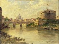 Castel Sant'Angelo and St. Peter's from the Tiber-Antonietta Brandeis-Giclee Print