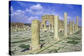 Antonine Gate and Ruined Pillars, Sbeitla, Tunisia-Vivienne Sharp-Stretched Canvas
