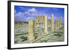 Antonine Gate and Ruined Pillars, Sbeitla, Tunisia-Vivienne Sharp-Framed Photographic Print