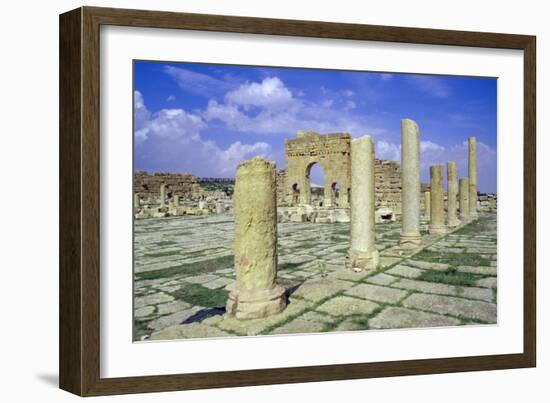 Antonine Gate and Ruined Pillars, Sbeitla, Tunisia-Vivienne Sharp-Framed Photographic Print