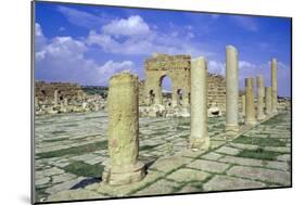 Antonine Gate and Ruined Pillars, Sbeitla, Tunisia-Vivienne Sharp-Mounted Photographic Print