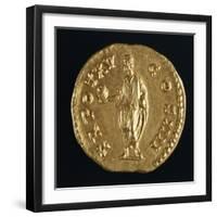 Antoninus Pius Aureus Bearing Image of Emperor Holding Globe, Roman Coins AD-null-Framed Giclee Print