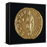 Antoninus Pius Aureus Bearing Image of Emperor Holding Globe, Roman Coins AD-null-Framed Stretched Canvas