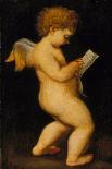 Reading Cherub-Antonio Allegri da Correggio (After)-Framed Stretched Canvas