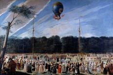 The Ascent of the Montgolfier Balloon at Aranjuez, circa 1764-Antonio Carnicero-Framed Giclee Print