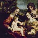 The Mystic Marriage of St. Catherine of Alexandria, 1525-1526-Antonio Da Correggio-Laminated Giclee Print