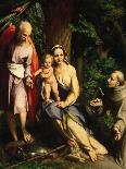 The Mystic Marriage of St. Catherine of Alexandria, 1525-1526-Antonio Da Correggio-Stretched Canvas