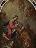 St. Nicholas and St. Valentine at the Foot of the Virgin-Antonio De Pieri-Giclee Print