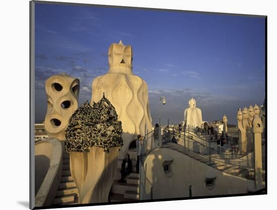 Antonio Gaudi's Casa Mila, Barcelona, Spain-David Barnes-Mounted Photographic Print