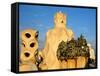 Antonio Gaudi's La Pedrera, Casa Mila, Barcelona, Spain-David Barnes-Framed Stretched Canvas