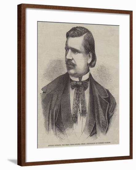 Antonio Giuglini, the Great Tenor Singer-null-Framed Giclee Print