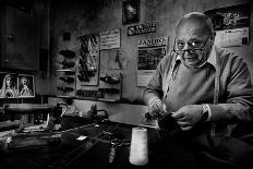 Mr. Domenico, the Watchmaker, to Work with Complicated Mechanisms-Antonio Grambone-Photographic Print
