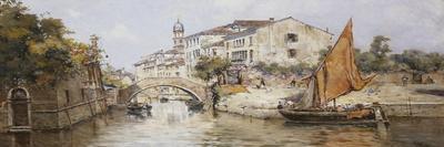 A Venetian Backwater-Antonio Maria Reyna Manescau-Mounted Premium Giclee Print