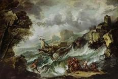 Seascape with Shipwreck, C.1700-07-Antonio Marini-Mounted Giclee Print