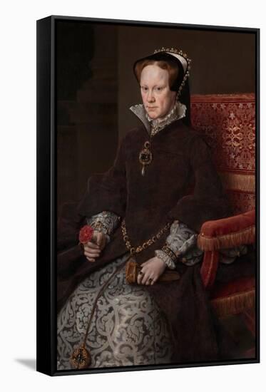 Antonio Moro / 'Mary Tudor, Queen of England, second wife of Felipe II', 1554, Flemish School, O...-ANTONIS MOR-Framed Stretched Canvas