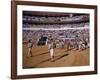 Antonio Ordonez and Luis Miguel Dominguin Greet Crowd Before a Mano Bullfight at Malaga Bullring-James Burke-Framed Premium Photographic Print