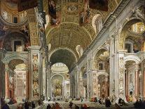 Interior, Saint Peter's Basilica, Rome, Italy-Antonio Pannini-Giclee Print