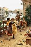 On a Venetian Balcony-Antonio Paoletti-Mounted Giclee Print