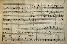 Autograph Music Score of Oratorium-Antonio Salieri-Framed Giclee Print