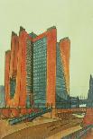 New City, Design of Airplane and Train Station, 1913-Antonio Sant'Elia-Giclee Print