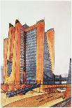 New City, Design of Airplane and Train Station, 1913-Antonio Sant'Elia-Giclee Print