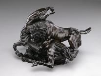 Lion Attacking Horse. C.1580/90 (Bronze)-Antonio Susini-Stretched Canvas