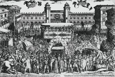 View of Piazza Del Castello, Turin, During Ostension of Holy Shroud, 4th May 1613