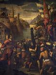 Battle Between the Venetians and the Turks-Antonio Vassilacchi-Giclee Print