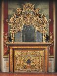 Glimpse of Nuptial Chamber with Fireplace with Carved and Gilded Fire-Guard and Mirror-Antonio Vernieri-Giclee Print