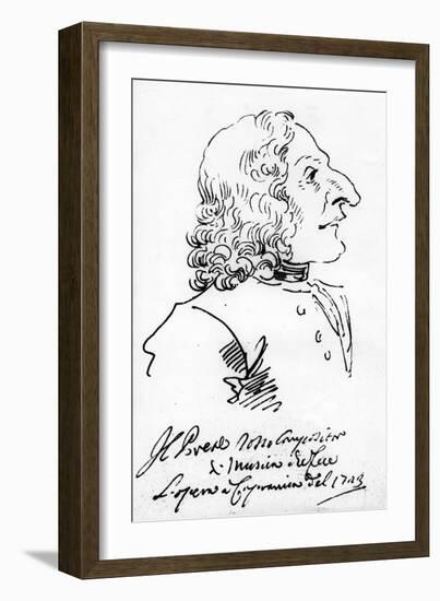 Antonio Vivaldi, 1723-Pier Leone Ghezzi-Framed Giclee Print