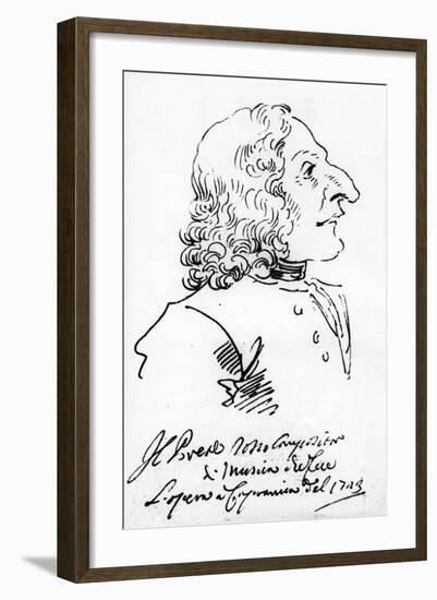 Antonio Vivaldi, 1723-Pier Leone Ghezzi-Framed Giclee Print