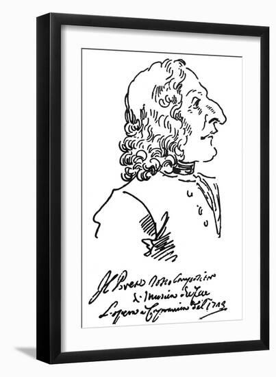 Antonio Vivaldi (c1675-1741)-Pier Leone Ghezzi-Framed Premium Giclee Print