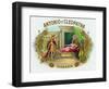 Antonio y Cleopatra Brand Cigar Box Label-Lantern Press-Framed Art Print