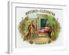 Antonio y Cleopatra Brand Cigar Box Label-Lantern Press-Framed Art Print