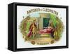 Antonio y Cleopatra Brand Cigar Box Label-Lantern Press-Framed Stretched Canvas