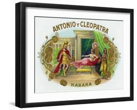 Antonio y Cleopatra Brand Cigar Box Label-Lantern Press-Framed Art Print