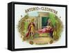 Antonio y Cleopatra Brand Cigar Box Label-Lantern Press-Framed Stretched Canvas