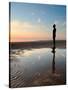 Antony Gormley Sculpture, Another Place, Crosby Beach, Merseyside, England, United Kingdom, Europe-Chris Hepburn-Stretched Canvas