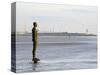Antony Gormley Sculpture, Another Place, Crosby Beach, Merseyside, England, United Kingdom, Europe-Chris Hepburn-Stretched Canvas