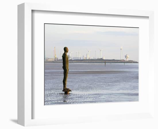 Antony Gormley Sculpture, Another Place, Crosby Beach, Merseyside, England, United Kingdom, Europe-Chris Hepburn-Framed Photographic Print