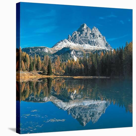 Antorno Lake Tre Cime Italy-null-Stretched Canvas