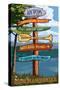 Antrim, New Hampshire - Destination Sign-Lantern Press-Stretched Canvas