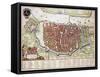 Antverpia, Map of Antwerp-Jan Blaeu-Framed Stretched Canvas