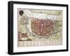 Antverpia, Map of Antwerp-Jan Blaeu-Framed Giclee Print